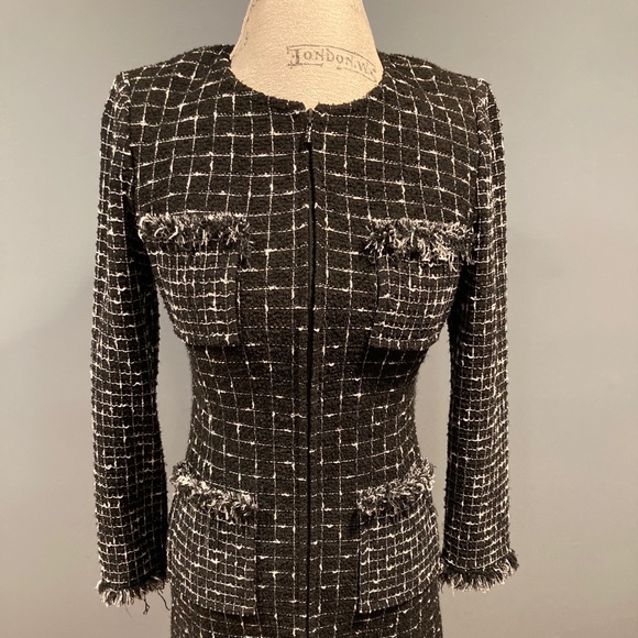 St. John Jackets & Blazers - NWT St. John Boutique black grid jacket size 2